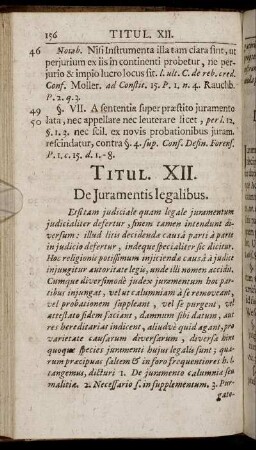 Titul. XII. De Juramentis legalibus.