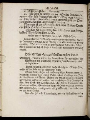 Des Ersten Hauptstückes erster Punct.