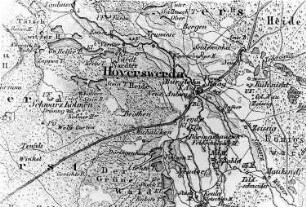 Hoyerswerda. Atlas von Schlesien, Kreis Hoyerswerda, Verlag C. Flemming/Glogau, um 1850