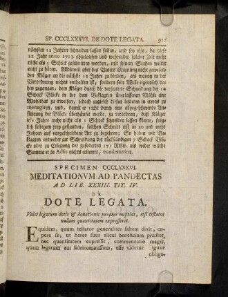 911-912, Sp. 386. De Dote legata
