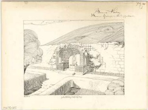 Wasserkunst in einem Park (Quellfassung) Monatskonkurrenz Februar 1909: Perspektivische Ansicht