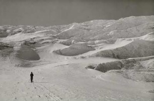 Österreich. Ötztaler Alpen. Großer Gurgler Ferner. Eisbruch am oberen Gletscherboden