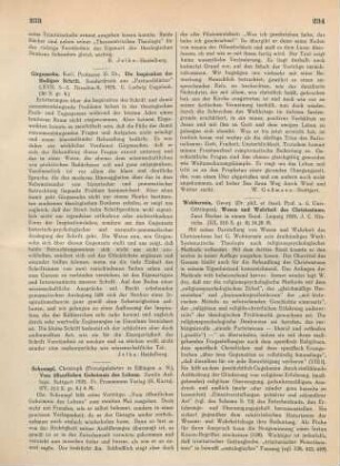 233 [Rezension] Girgensohn, Karl, Die Inspiration der Heiligen Schrift