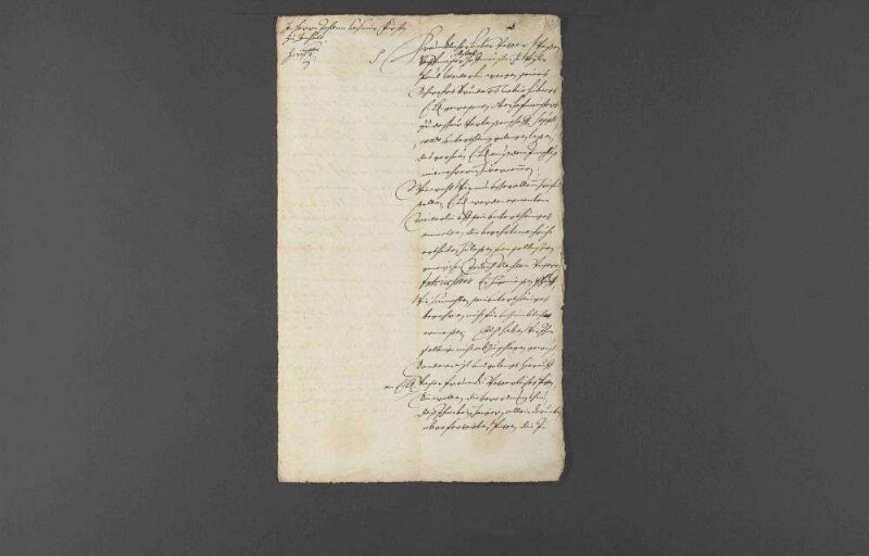 Interzessionsschreiben Herzog Eberhards III. von Württemberg an Fürst Johann Kasimir von Anhalt-Dessau in der Erbschaftsangelegenheit des Paul Weiderlin.