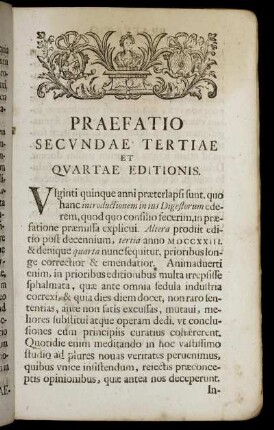 Praefatio Secundae Tertiae Et Quartae Editionis.