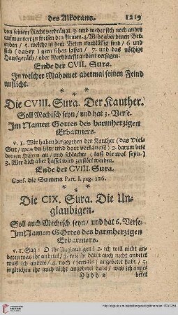 Die CIX. Sura: Die Unglaubigen