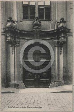 Portal des Bürgerhauses Köppenstr. 18 in Schweidnitz