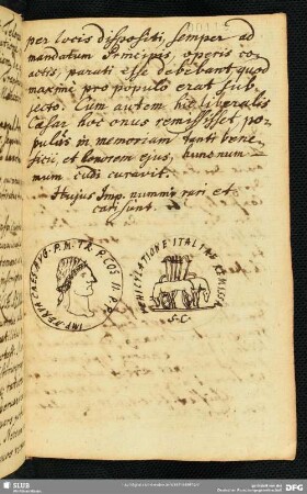 [Zwei Zeichnungen (Feder, braune Tinte)]