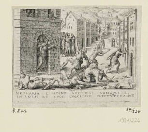 Erblindung der Sodomiten, Blatt 19 der Folge "Genesis"