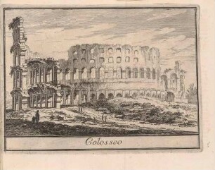 Colosseo (Das Kolosseum in Rom), Illustration in: Pietro Rossini: Il Mercurio errante delle grandezze di Roma, Rom 1750
