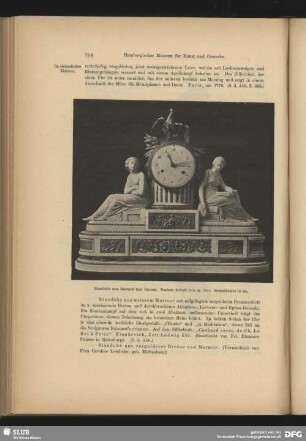 Standuhr aus Marmor und Bronze