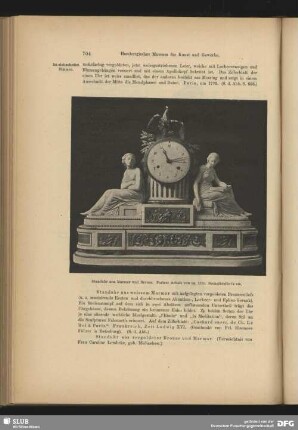 Standuhr aus Marmor und Bronze