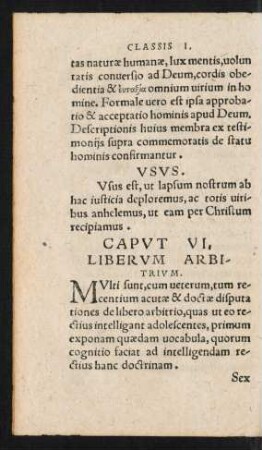 Caput VI. Liberum Arbitrium.