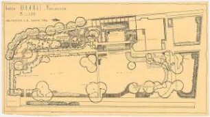Garten Herbert Franke, Mühlhausen: Entwurfsplan 1:100