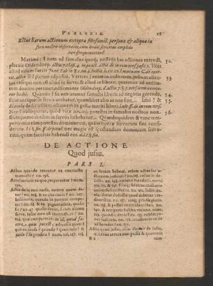 De Actione Quod iussu. Pars I.