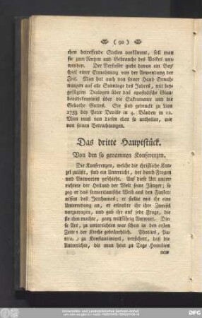 Das dritte Haupstück.