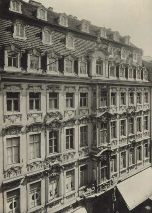 Leipzig, Hohmanns Hof : Leipzig, Hohmanns Hof. Petersstraße 15/Neumarkt 16. Straßenansicht