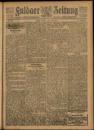 Dritte Ausgabe vom Samstag, den 09. Mai 1903.