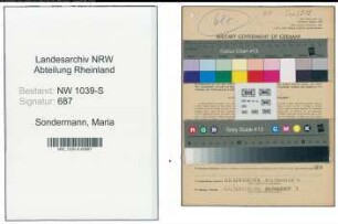 Entnazifizierung Maria Sondermann , geb. 08.03.1917 (Schneidermeisterin)
