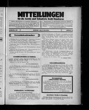 Jahrgang 1931, Hamburg, den 8. November, Nummer 45