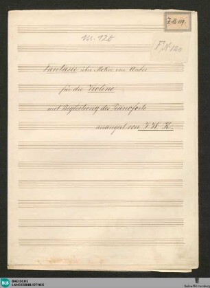 Fantasies - JWK Mus.Ms. 120 : vl, pf; e; StrK WoO 3.02