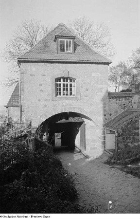 Burgtor der Klengelsburg der Burg Stolpen