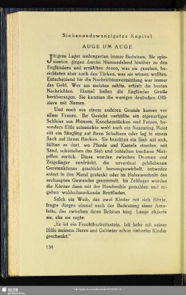 Siebenundzwanzigstes Kapitel: Auge Um Auge