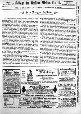 Beilage der Berliner Wespen Nr. 12