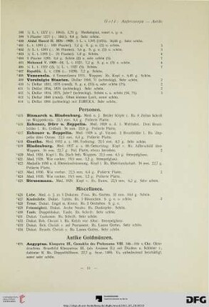 Miscellanea (Nr. 426-434)