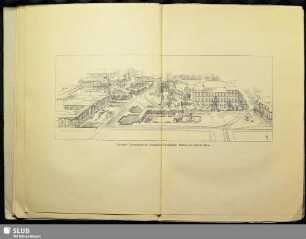 Darmstadt. Gesamtansicht der Umgestaltung des Paradeplatzes. Entwurf von Architekt Pützer