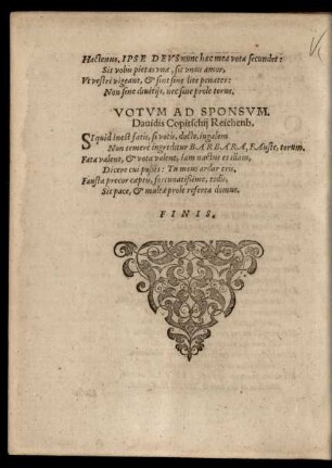 Votum Ad Sponsum.