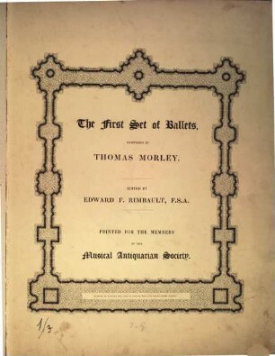The first set of ballets for 5 voices