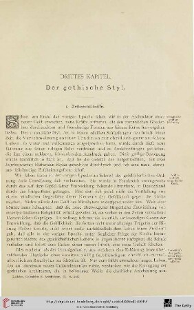 Drittes Kapitel: Der gothische Styl