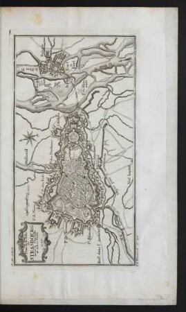Plan de la Ville de Strasbourg avec la Citadelle et autres Forts, 1728