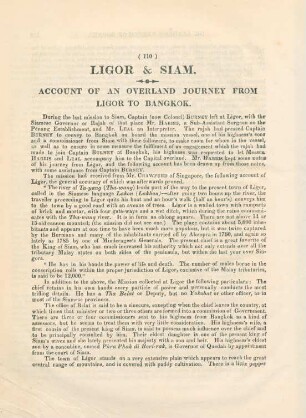 Ligor & Siam. Account of an overland journey from Ligor to Bangkok
