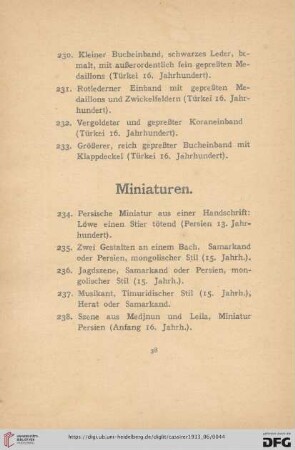 Miniaturen (Nr. 234-281)