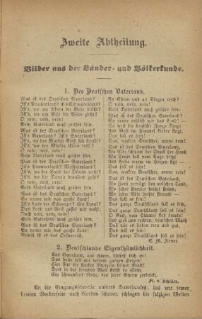 Zweite Abtheilung. Bilder aus der Länder- und Völkerkunde