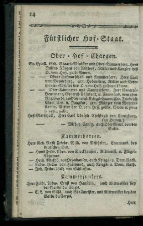 Fuerstlicher Hof-Staat