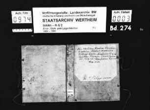Gültbuch über Allersheim, Albertshausen, Gaubüttelbrunn, Bütthard, Birkenfeld, Tiefenthal, Eßfeld, Euerhausen, Gützingen, Greußenheim, Höttingen, [Unter-]leinach, [Klein-]rinderfeld, Sulzdorf, Wittighausen, renoviert anno 1680 (mit Register)
