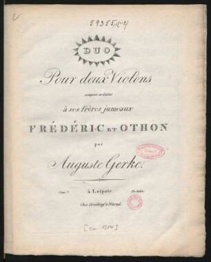 Duo Pour deux Violons : Oeuv. 7.