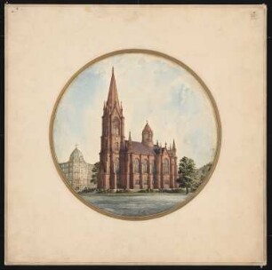 Gethsemanekirche, Berlin-Prenzlauer Berg: Perspektivische Ansicht