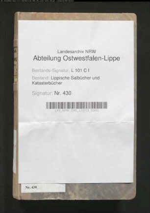 Konzept des Salbuchs des Amtes Sternberg von 1858, Bd. 2