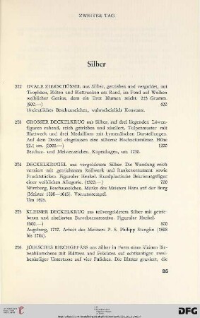 Silber (Nr. 272-289)