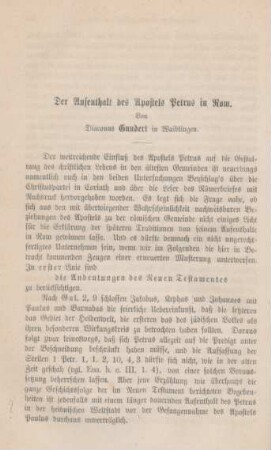306-324 Der Aufenthalt des Apostels Petrus in Rom
