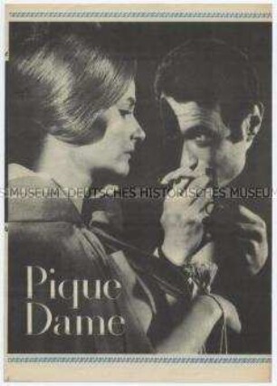 Programm aus der DDR zu dem französischen Spielfilm "Pique Dame"