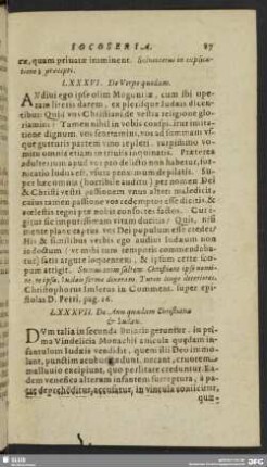 LXXXVII. De Anu quadam Christiana & Iudaeis