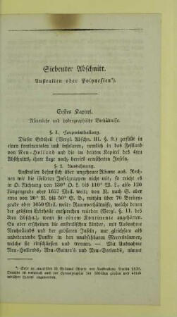 Siebenter Abschnitt. Australien oder Polynesien
