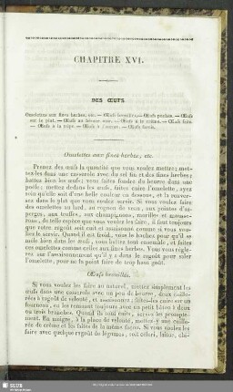 Chapitre XVI. Des Oeufs