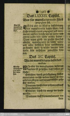 Das XC. Capitel. Wie die manufacturen befördert werden