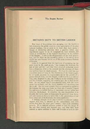 Britains's Duty to British Labour.